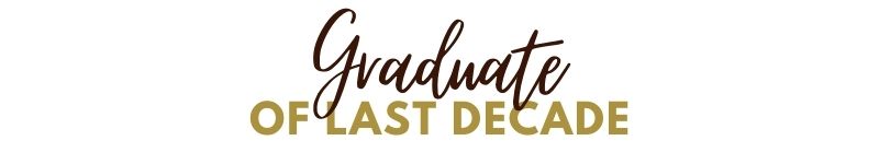 Graduate of the last decade